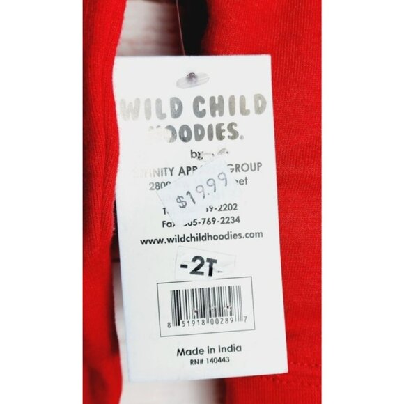 Red Lobster Nantasket Beach Embroidered Toddler Hooded Sweatshirt by Wild Child - Picture 7 of 10